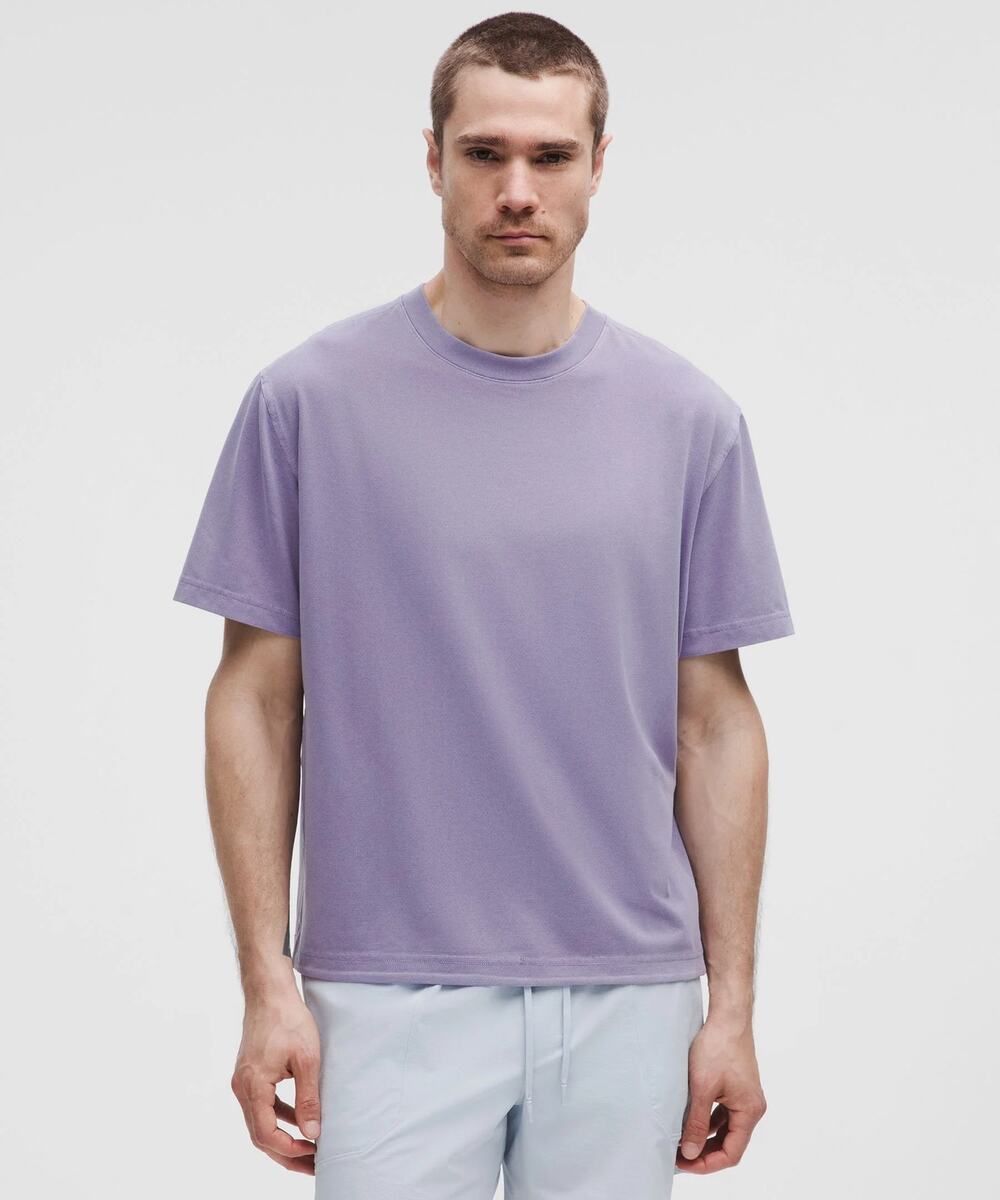 NEW Lululemon EasySet Training T Shirt Men's Purple Crew Short Sleeve Size S